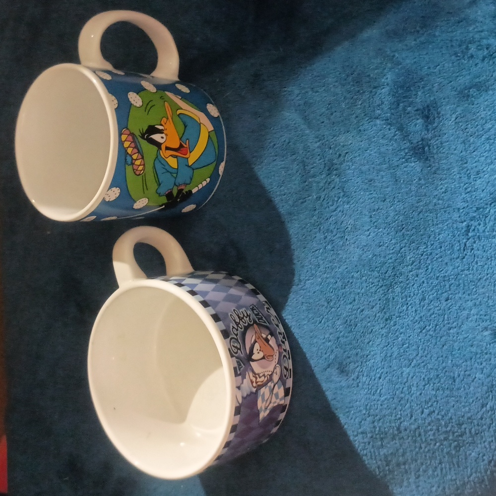 Looney Tunes Daffy Duck vintage mug & soup mug Set of 2 Combined Attitude Anyone
